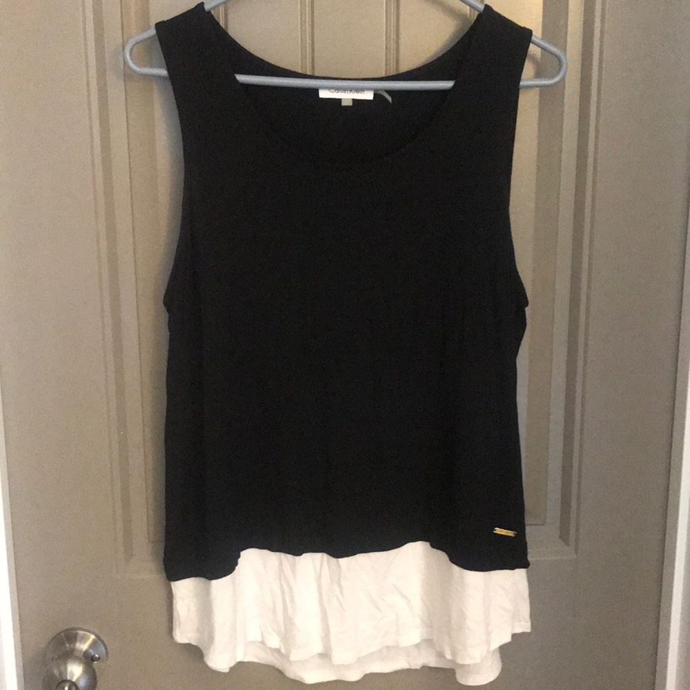 Black and ivory Calvin Klein tank top